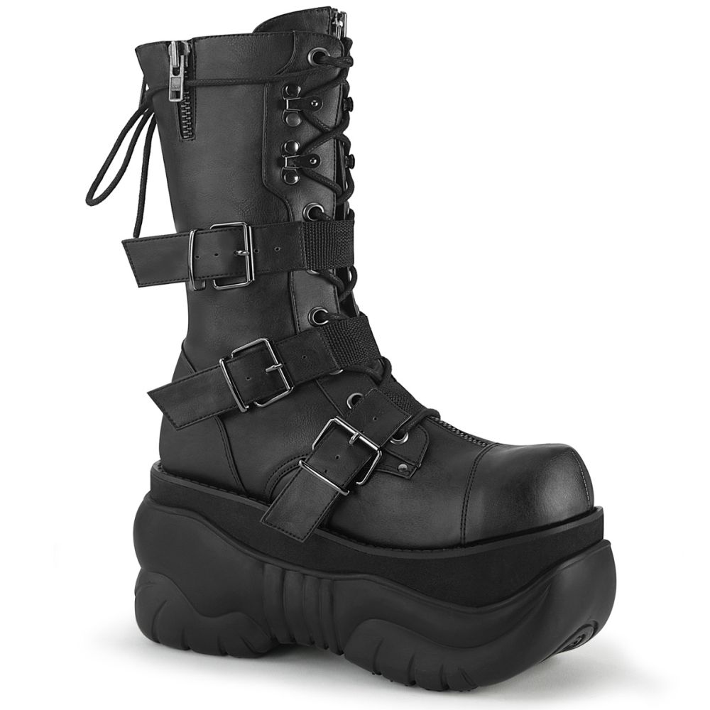DemoniaCult - BOXER-230 Plattformstiefel - Schwarz